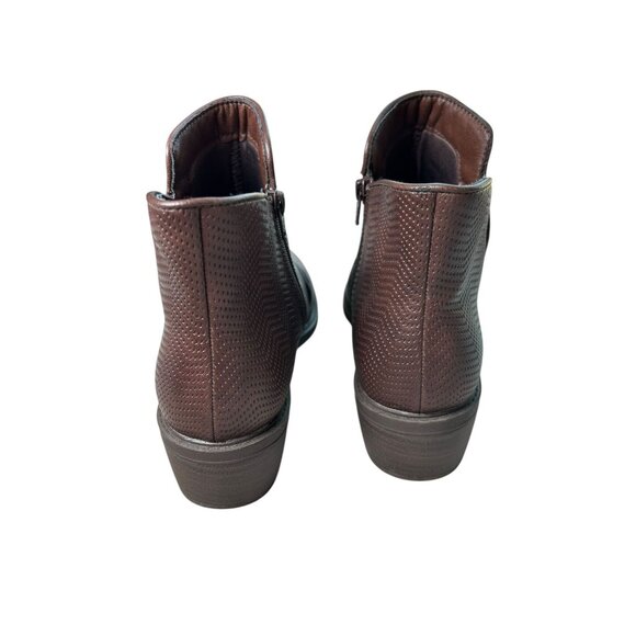 Baretraps Stevie Bootie Ankle Boots Womens Sz 9.5 Dark Brown Zip sides - Picture 7 of 16
